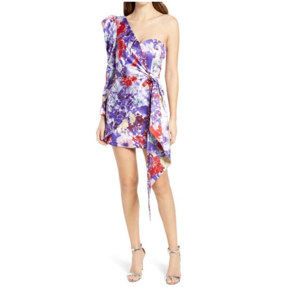 Lavish Alice Floral Mini Dress Women's 14